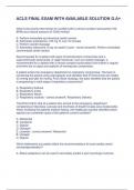 ACLS FINAL EXAM WITH AVAILABLE SOLUTION G&period;A&plus;