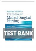 Test Bank for Brunner & Suddarth's Textbook of Medical-Surgical Nursing, 15th Edition by Janice Hinkle | 9781975161033 | | Chapter 1-68 | Complete Questions and Answers A+ Course 2024