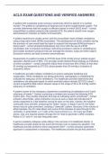 ACLS EXAM QUESTIONS AND VERIFIED ANSWERS