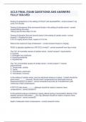 ACLS FINAL EXAM QUESTIONS AND ANSWERS FULLY SOLVED