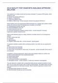 ACLS QUALITY TEST EXAM WITH AVAILABLE APPROVED SOLUTION