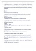 ACLS PRACTICE QUESTIONS WITH APPROVED ANSWERS