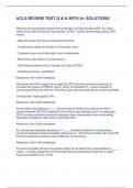 ACLS REVIEW TEST Q & A WITH A&plus; SOLUTIONS