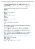 HEARTCODE ACLS ONLINE CLASS EXAM FULLY ANSWERED&period;