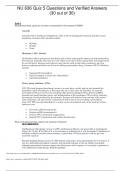 NU 636 Quiz 5 Questions and Verified Answers &lpar;30 out of 30&rpar; Graded A