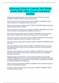 Arkansas Driver's License Test Study Guide With 100&percnt; Correct Answers &vert;Verified