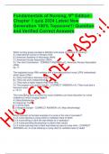Fundamentals of Nursing&comma; 9th Edition - Chapter 1 quiz 2024 Latest New Generation 100&percnt; Topscore&excl;&excl;&excl; Question and Verified Correct Answers