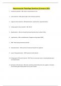 Neuromuscular Physiology Questions & Answers 2024