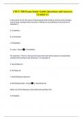CPCU 500 Exam Study Guide Questions and Answers Graded A+