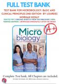 Test Bank Microbiology Basic and Clinical Principles 2nd Edition By  Lourdes P. Norman-McKay 9780136785750 | All Chapters with Answers and Rationals