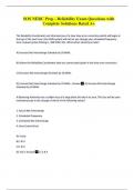 SOS NERC Prep - Reliability Exam Questions with Complete Solutions Rated A+