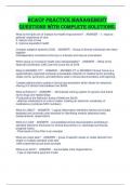 BCACP Practice Management Questions With Complete Solutions&period;