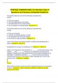PORTAGE LEARNING BIOD 121 Nutrition Exam 4 Questions and Answers Completed Graded A&plus;