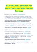 NLN-PAX RN Combined Set  Exam Questions With Verified  Answers