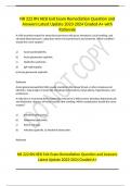 NR 222 RN HESI Exit Exam Remediation Question and Answers Latest Update 2023-2024 Graded A+