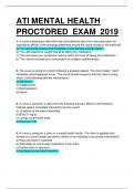 ATI MENTAL HEALTH PROCTORED EXAM 2019 . QUESTIONS WITH 100% VERIFIED ANSWERS.