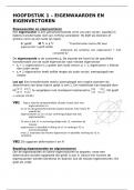 Samenvatting Eindtoets Lineaire Algebra en Vector Analyse &lpar;GEO2-1201&rpar; met voorbeelden uitgewerkt