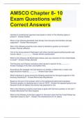 AMSCO Chapter 8- 10 Exam Questions with Correct Answers