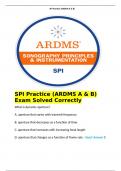 SPI Practice (ARDMS A & B) Exam Solved Correctly