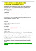 MDC 4 MODULE 7&plus;8 SHOCK&comma; SEPSIS&comma; MODS 77QUESTIONS AND ANSWERS  UPATED&period;