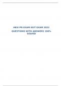 HESI PN EXAM EXIT EXAM QUESTIONS WITH ANSWERS 100% SOLVED 2023 Update  