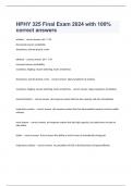  HPHY 325 Final Exam 2024 with 100&percnt; correct answers