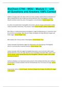 BioChem C785 - WGU - Module 3 &ndash; with all Questions and Answers 100&percnt; Correct