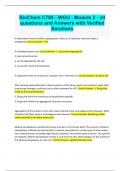 BioChem C785 - WGU - Module 1 - all Questions and Correct Answers Rated A&plus;