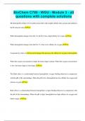 BioChem C785 - WGU - Module 3 - all questions with complete solutions