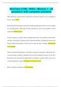 BioChem C785 - WGU - Module 1 - all questions with complete solutions