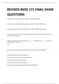 REVISED BIOD 171 FINAL EXAM QUESTIONS 