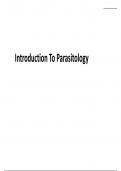 Introduction to Parasitology 