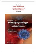 Test Bank For Applied Pathophysiology  A Conceptual Approach to the  Mechanisms of Disease  3rd Edition By  Carie A. Braun, Cindy M. Anderson |All Chapters,  Year-2023/2024|