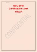 NCC EFM Certification EXAM 2024 