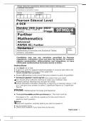 Pearson Edexcel Level 3 GCE Further Mathematics Advanced PAPER 4C: Further  June 2023