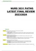 NURS 3031 PATHO LATEST FINAL REVIEW 2023&sol;2024