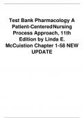 Test Bank Pharmacology A Patient-Centered Nursing Process Approach, 11th Edition by Linda E. McCuistion Chapter 1-58 NEW UPDATE Chapter 01: The Nursing Process and Patient-Centered Care McCuistion: Pharmacology: A Patient-Centered Nursing Process Approach