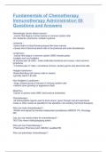 Fundamentals of Chemotherapy Immunotherapy Administration 89 Questions and Answers