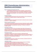 ONS Chemotherapy Administration Questions and Answers&period;