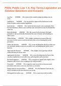PGDL Public Law 1 A&semi; Key terms&comma; legislation and caselaw Questions and Answers 