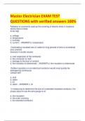 Master Electrician EXAM TEST  QUESTIONS with verified answers 100%