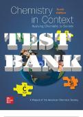 Chemistry in Context 10th Edition by American Chemical Society ISBN10 Test Bank