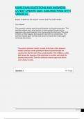 NURS EXAM&period;QUESTIONS AND ANSWERS LATEST UPDATE 2024&period; ASSURED PASS WITH GRADE A&plus;