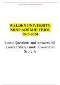 WALDEN UNIVERSITY NRNP 6635 MID TERM 2023-2024