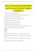 bio ch&period;9 mastering Questions  and Answers&vert; Latest Update  Graded A&plus;