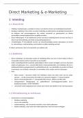 Samenvatting -  digital en e-marketing