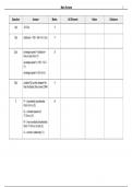 Motion Worksheet marking scheme