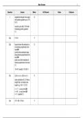 Load Extension Worksheet Marking scheme