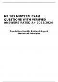 NR 503 MIDTERM EXAM QUESTIONS WITH VERIFIED ANSWERS RATED A+ 2023/2024  