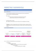 Samenvatting Marketing Fundamentals / HoWest